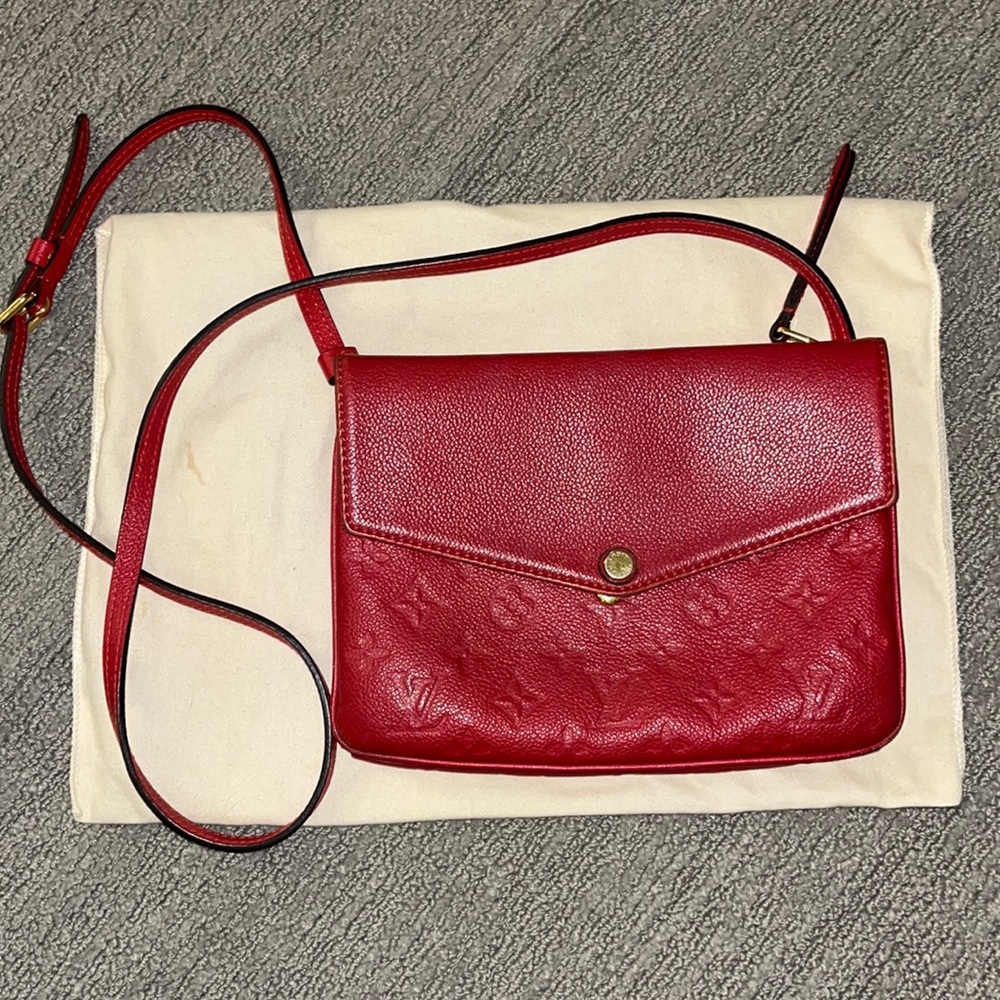 Louis Vuitton Twice Red Empreinte Crossbody